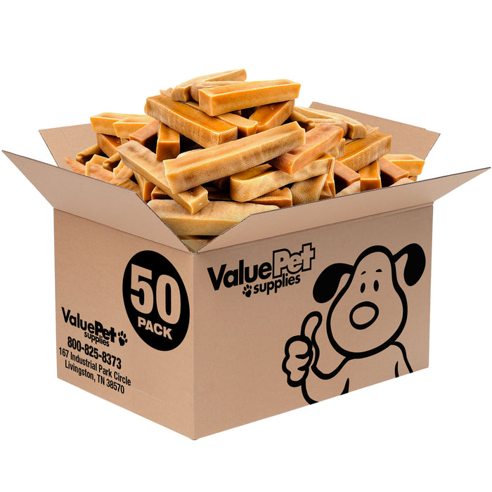 ValueBull Himalayan Yak Cheese Dog Chews, Extra Large, 50 Count Wholesale Pack - X-Large - 50 Bars