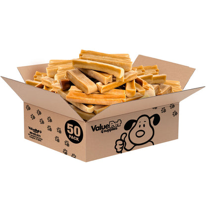 ValueBull Himalayan Yak Cheese Dog Chews, Large, 50 Count Wholesale Pack - Large - 50 Bars