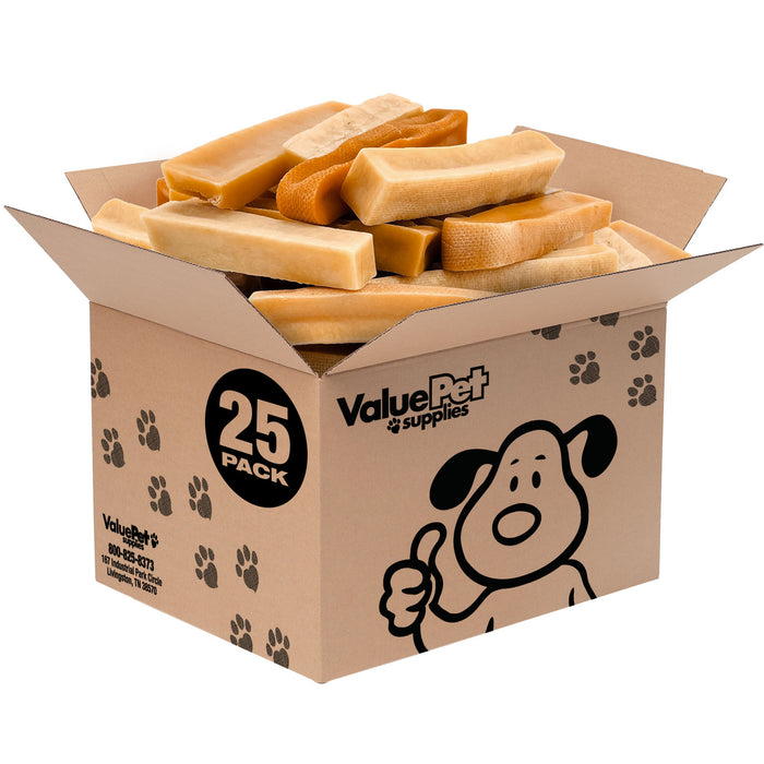 ValueBull Himalayan Yak Cheese Dog Chews, Medium, 25 ct Bulk Pack - Medium - 25 Bars