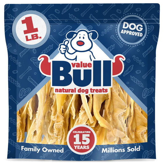 ValueBull Lamb Cheek Slice Dog Chews, Varied Shapes, 1 Pound - Varied - 1 Pound