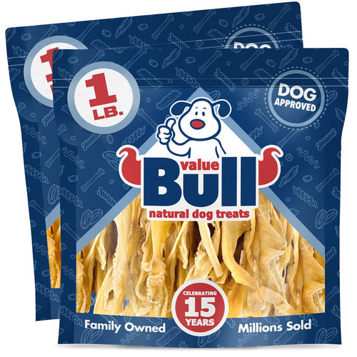 ValueBull Lamb Cheek Slice Dog Chews, Varied Shapes, 5-6 Inch, 2 Pounds - Varied - 2 Pound