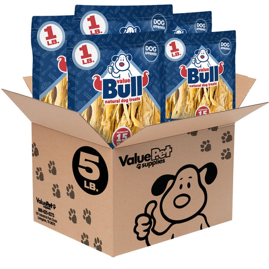 ValueBull Lamb Cheek Slice Dog Chews, Varied Shapes, 5 Pounds - Varied - 5 Pound