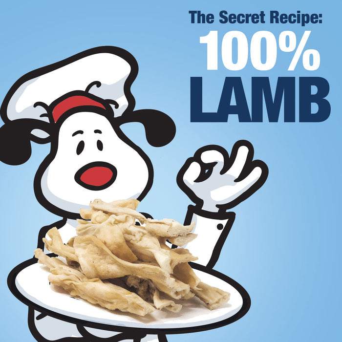 ValueBull Lamb Cheek Slices Dog Chews, Premium 5-6 Inch, 10 Count - Lamb Cheek - 10 Slices