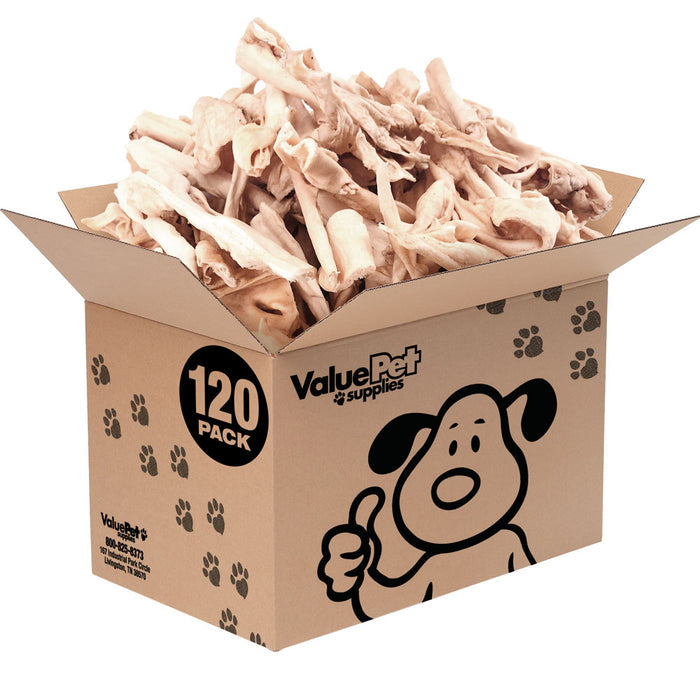 ValueBull Lamb Cheek Slices Dog Chews, Premium 5-6 Inch, 120 Count Bulk Pack - Lamb Cheek - 120 Slices