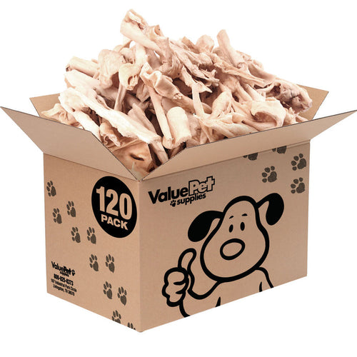 ValueBull Lamb Cheek Slices Dog Chews, Premium 5-6 Inch, 120 Count Bulk Pack - Lamb Cheek - 120 Slices