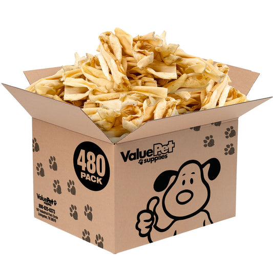 ValueBull Lamb Cheek Slices Dog Chews, Premium 5-6 Inch, 480 Count Wholesale Pack - Lamb Cheek - 480 Slices