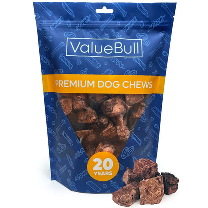 ValueBull Lamb Lung Cubes for Dogs, Premium, 1 Pound - Cubes - 1 Pound