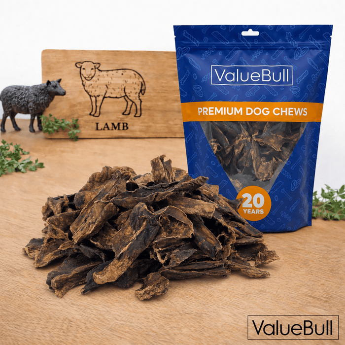 ValueBull Lamb Lung for Dogs, Varied Shapes and Sizes, 4 Pound - 4