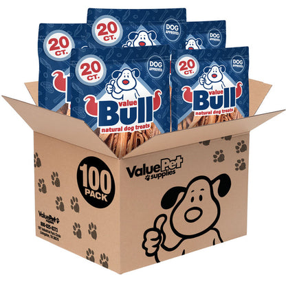 ValueBull Lamb Pizzle Sticks for Dogs, 100 Count - Pizzles - 100 Sticks