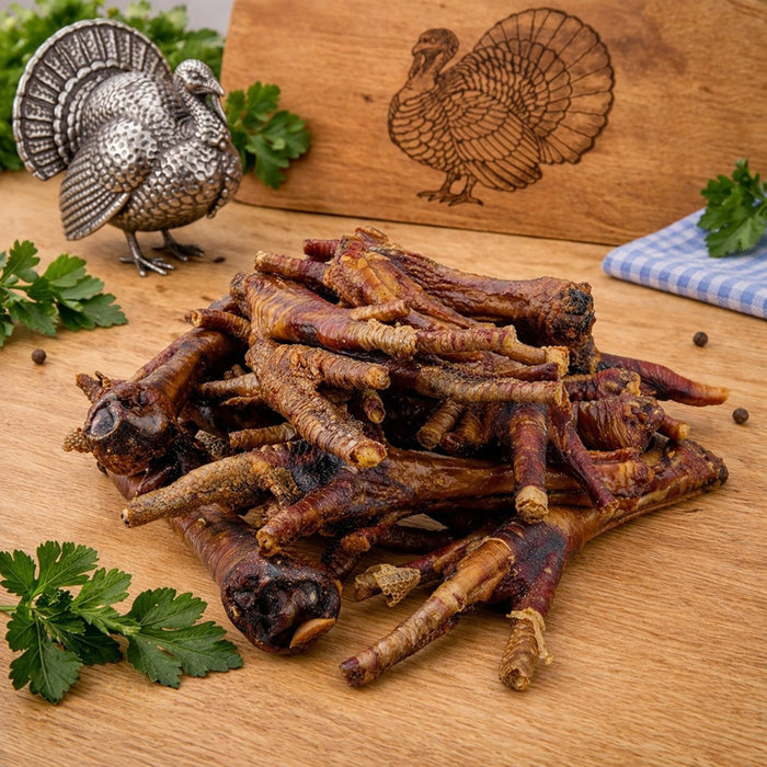 ValueBull Turkey Feet Dog Chews, 50 Count Bulk Pack - Turkey - 50 Feet