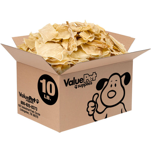 ValueBull USA Beef Collagen Chips Dog Chews, 10 Pound Bulk Pack - Natural - 10 Pound