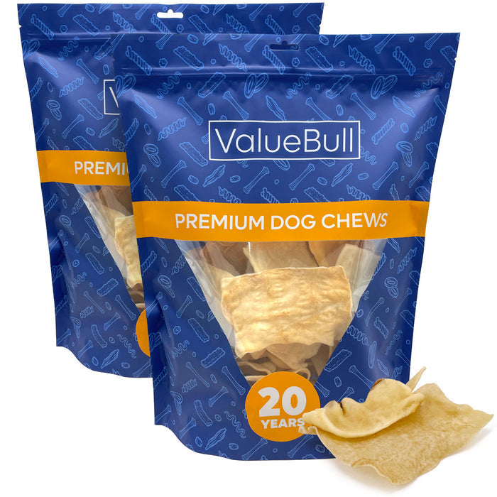 ValueBull USA Beef Collagen Chips Dog Chews, 2 Pound - Natural - 2 Pound