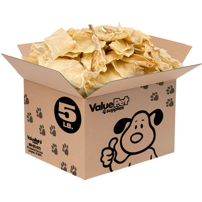 ValueBull USA Beef Collagen Chips Dog Chews, 5 Pound Bulk Pack - Natural - 5 Pound