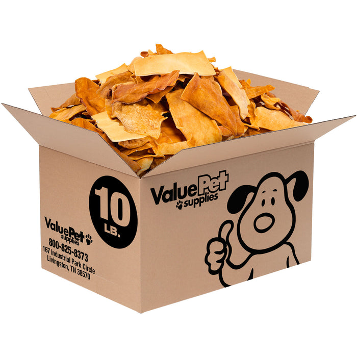 ValueBull USA Beef Collagen Chips Dog Chews, Chicken Flavor, 10 Pound Bulk Pack