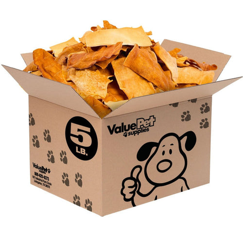 ValueBull USA Beef Collagen Chips Dog Chews, Chicken Flavor, 5 Pound Bulk Pack - Chicken - 5 Pound
