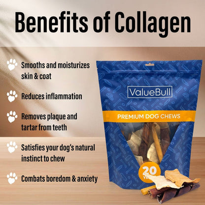 ValueBull USA Beef Collagen Dog Chews, Fun Shapes Variety Mix, 5 Pound Bulk Pack - Varied - 5 Pound