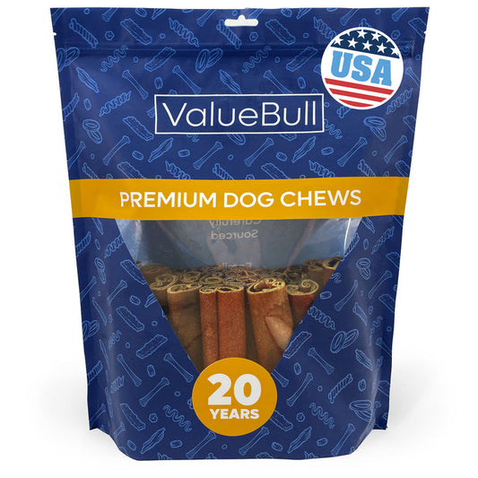 ValueBull USA Beef Collagen Sticks, 6 Inch Super Jumbo Chews, 25 Count - X-Jumbo - 25 Sticks