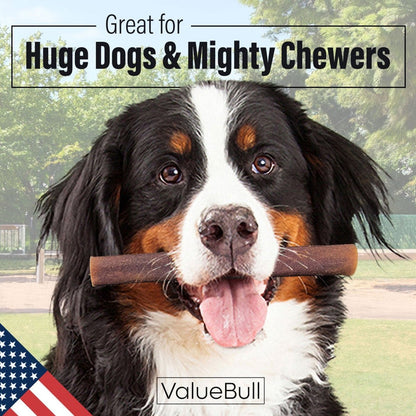 ValueBull USA Beef Collagen Sticks, 6 Inch Super Jumbo Chews, 25 Count - X-Jumbo - 25 Sticks