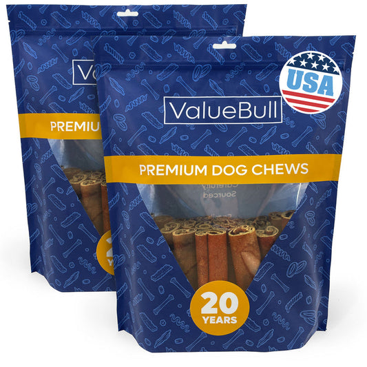 ValueBull USA Beef Collagen Sticks, 6 Inch Super Jumbo Chews, 50 Count - X-Jumbo - 50 Sticks