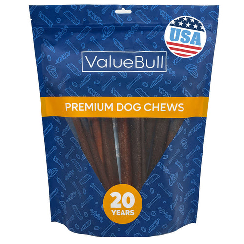 ValueBull USA Beef Collagen Sticks for Dogs, 12 Inch Jumbo Chews, 10 Count