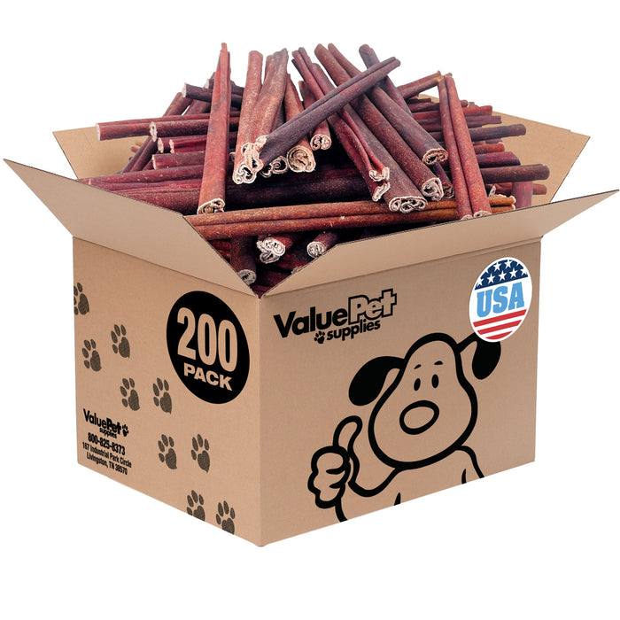 ValueBull USA Beef Collagen Sticks for Dogs, 12 Inch Medium Chew, 200 Count Wholesale Pack - Medium - 200 Count