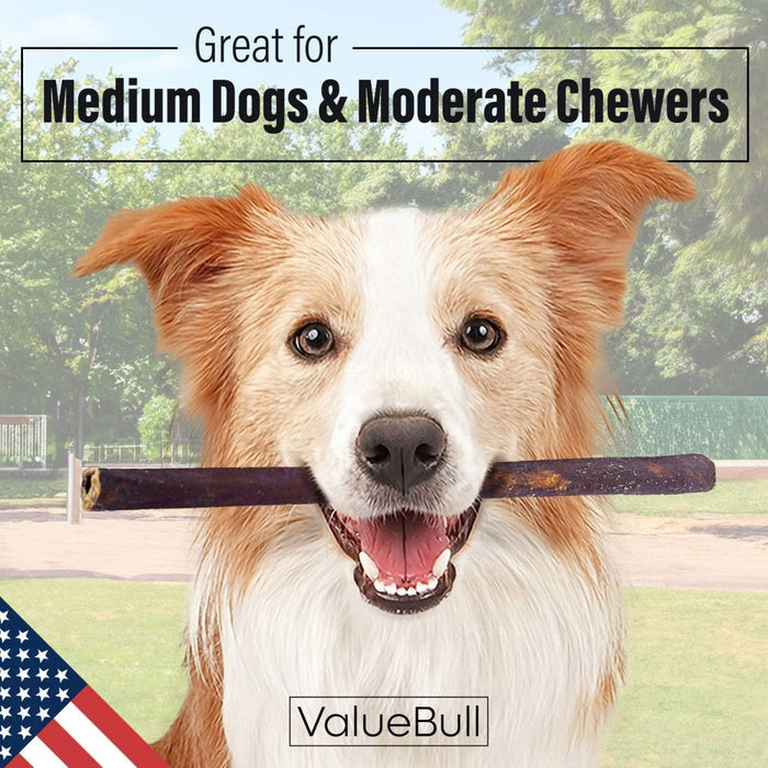ValueBull USA Beef Collagen Sticks for Dogs, 12 Inch Medium Chew, 200 Count Wholesale Pack - Medium - 200 Count