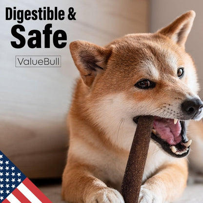 ValueBull USA Beef Collagen Sticks for Dogs, 12 Inch Thin Chews, 25 Count - Thin - 25 Count