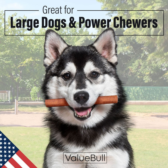 ValueBull USA Beef Collagen Sticks for Dogs, 6 Inch Jumbo Chews, 200 Count Bulk Pack - Jumbo - 200 Sticks