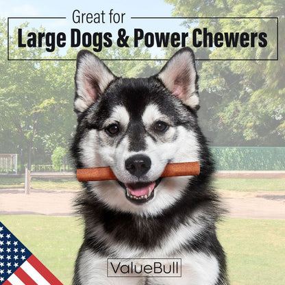 ValueBull USA Beef Collagen Sticks for Dogs, 6 Inch Jumbo Chews, 200 Count Bulk Pack - Jumbo - 200 Sticks