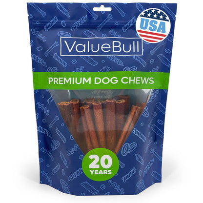 ValueBull USA Beef Collagen Sticks for Dogs, 6 Inch Medium Chews, 25 Count - Medium - 25 Sticks