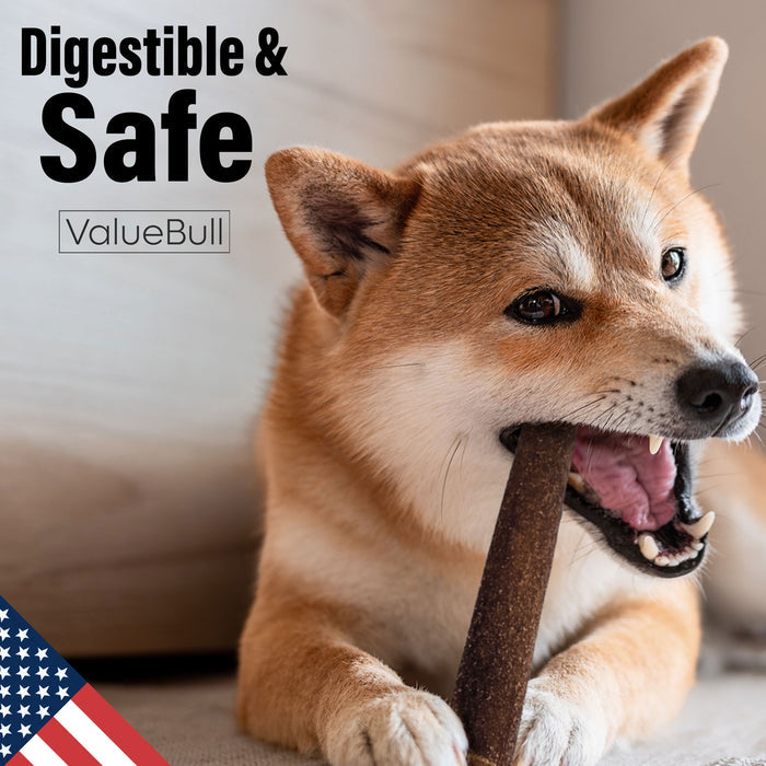 ValueBull USA Beef Collagen Sticks for Dogs, 6 Inch Medium Chews, 25 Count - Medium - 25 Sticks