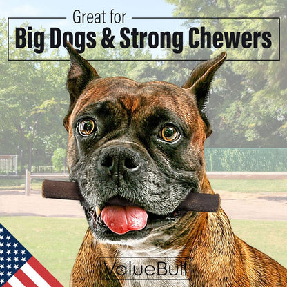 ValueBull USA Beef Collagen Sticks for Dogs, 6 Inch Thick Chews, 100 Count Bulk Pack - Thick - 100 Sticks