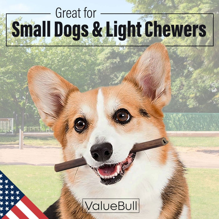 ValueBull USA Beef Collagen Sticks for Dogs, 6 Inch Thin Chews, 200 Count Bulk Pack - Thin - 200 Sticks