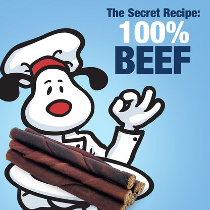 ValueBull USA Beef Collagen Twists Dog Chews, 5 Inch, 200 Count Bulk Pack - Twists - 200 Sticks
