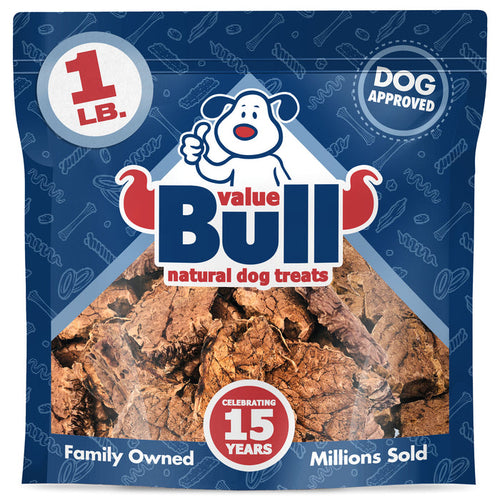 ValueBull USA Beef Lung Dog Chews, Sliced, 1 Pound - Lung - 1 Pound