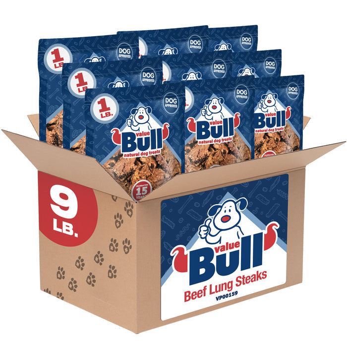 ValueBull USA Beef Lung Slices for Dogs, 9 Pounds - Lung - 9 Pound