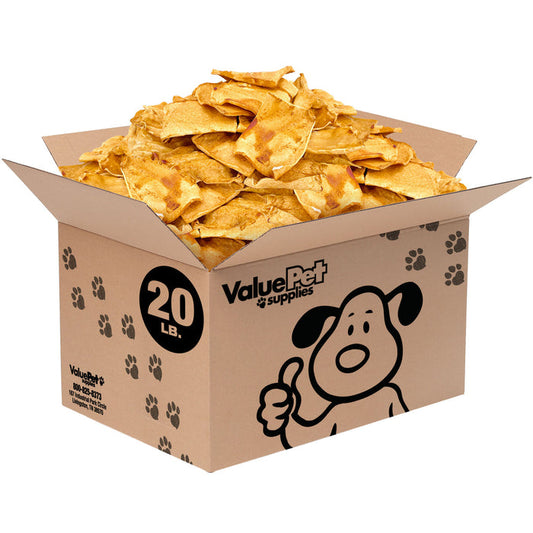 ValueBull USA Beef Rawhide Chips for Dogs, Chicken, 20 Pound Bulk Pack - Chicken - 20 Pound