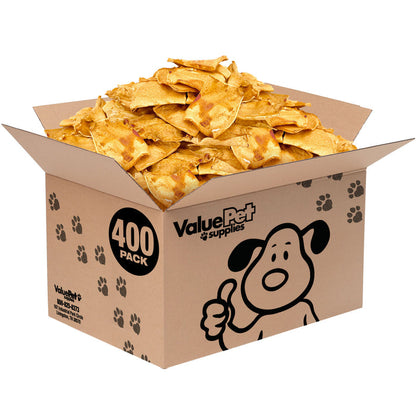 ValueBull USA Beef Rawhide Chips for Dogs, Chicken, 400 Count Bulk Pack - Chicken - 400 Chips