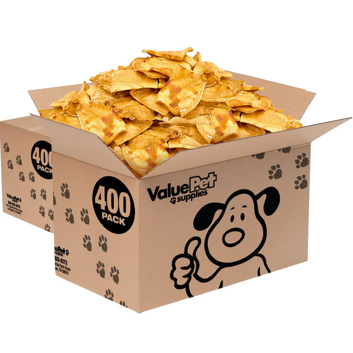ValueBull USA Beef Rawhide Chips for Dogs, Chicken, 800 Count Wholesale Pack