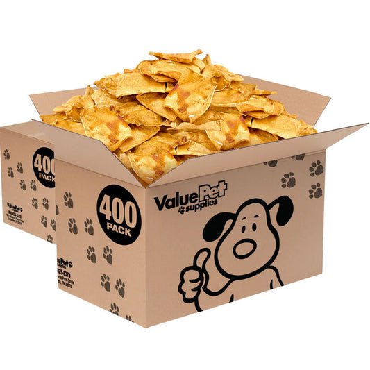 ValueBull USA Beef Rawhide Chips for Dogs, Chicken, 800 Count Wholesale Pack