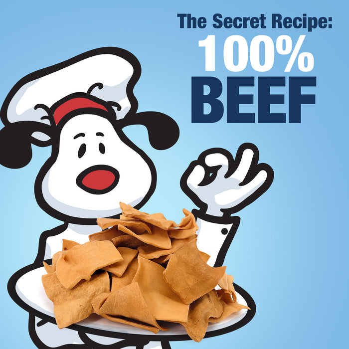 ValueBull USA Beef Rawhide Chips for Dogs, Smoked, 100 Count Bulk Pack - Smoked - 100 Chips