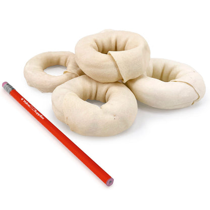 ValueBull USA Beef Rawhide Donut Ring Dog Chews, 10 Count - Donut - 10 Rings