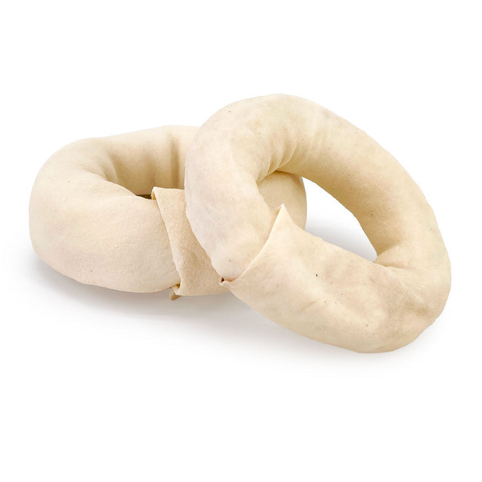 ValueBull USA Beef Rawhide Donut Ring Dog Chews, 10 Count - Donut - 10 Rings