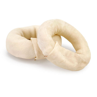 ValueBull USA Beef Rawhide Donut Ring Dog Chews, 25 Count Bulk Pack - Donut - 25 Rings