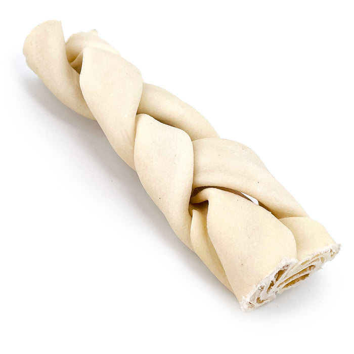 ValueBull USA Beef Rawhide Triple Braid Dog Chew, 6 Inch, 100 Count Bulk Pack - Thick - 100 Braids