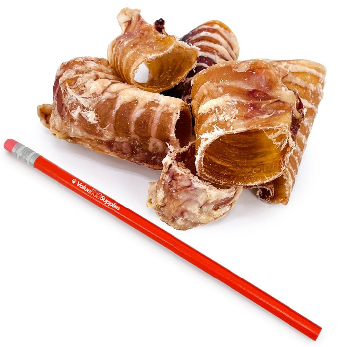 ValueBull USA Beef Trachea Bites for Small Dogs, 5 Pounds Bulk Pack - Bites - 5 Pound