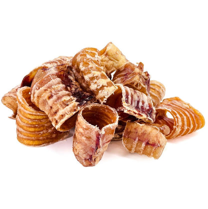 ValueBull USA Beef Trachea Bites for Small Dogs, 5 Pounds Bulk Pack - Bites - 5 Pound
