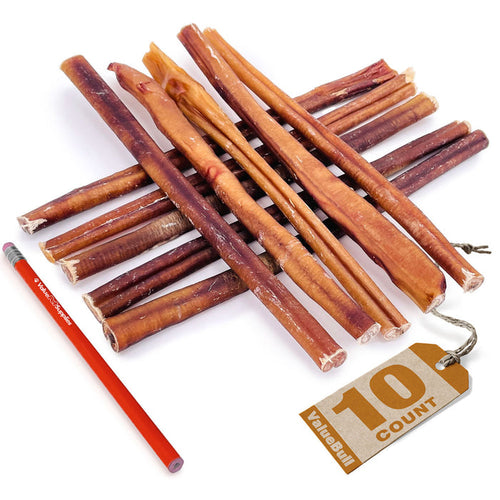 ValueBull USA Bully Sticks for Large Dogs, Thick 12 Inch, 10 Count - Thick - 10 Sticks