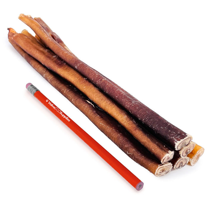ValueBull USA Bully Sticks for Large Dogs, Thick 12 Inch, 10 Count - Thick - 10 Sticks