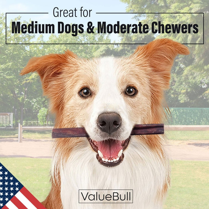 ValueBull USA Collagen Sticks for Dogs, 6 Inch Medium Chews, Natural Long-Lasting Dog Treats, 200 Count Bulk Pack - Medium - 200 Sticks